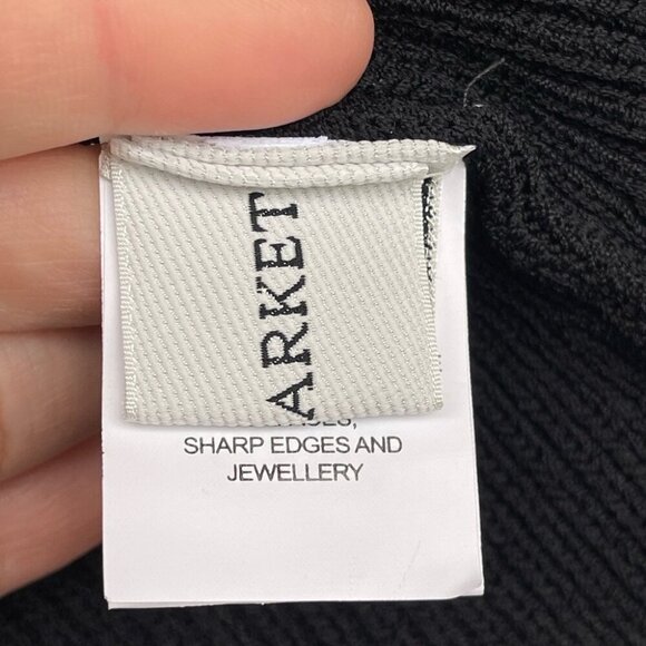 PIXIE MARKET CHIARA KNIT BUSTIER TOP IN BLACK SIZE MEDIUM - Picture 5 of 14